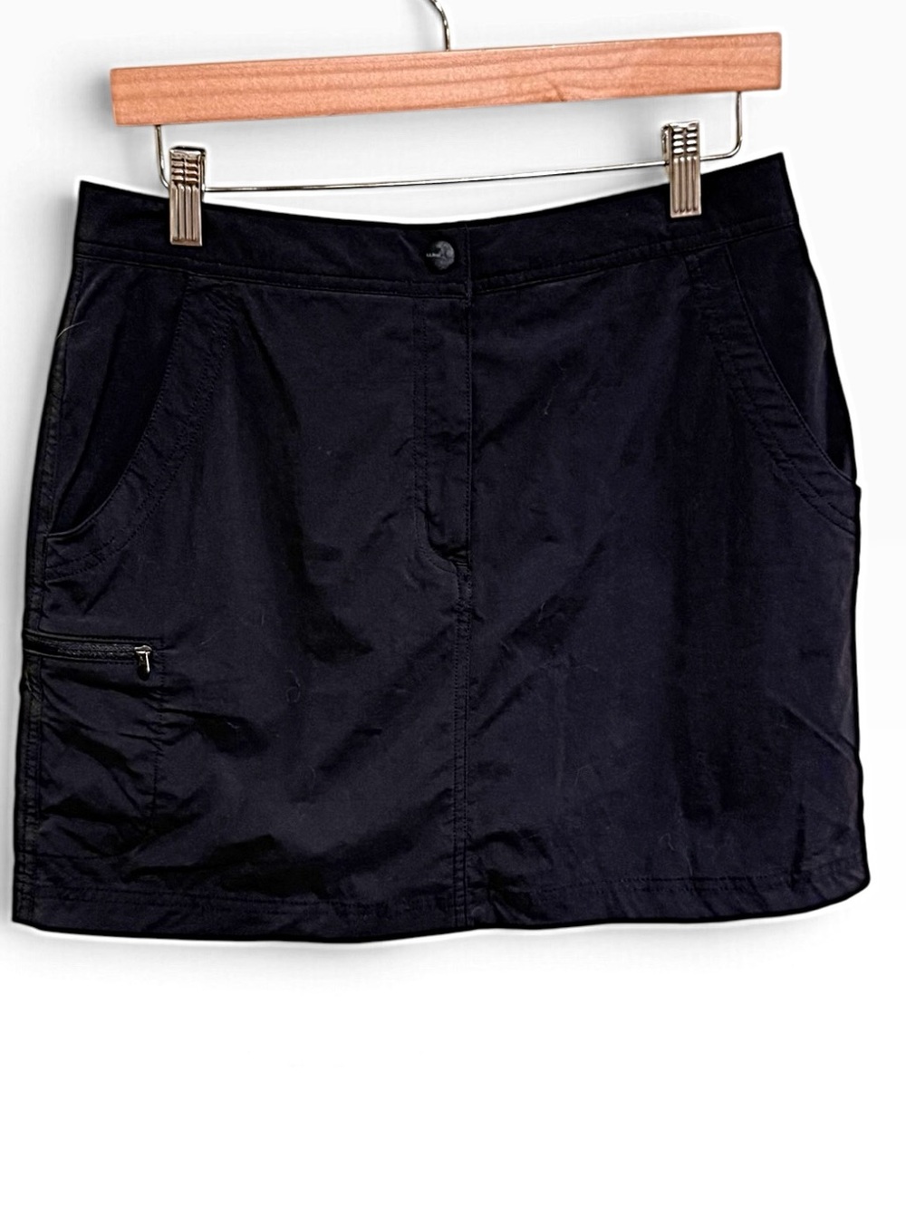 L.L.Bean Water-Repellent Comfort Trail Skort, Mid-Rise Black 6